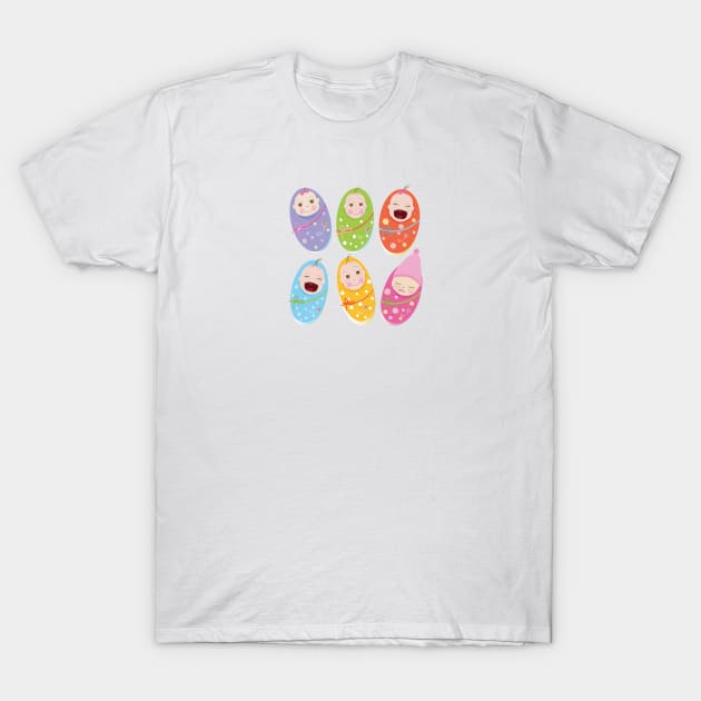 Cute swaddle babies T-Shirt by GULSENGUNEL